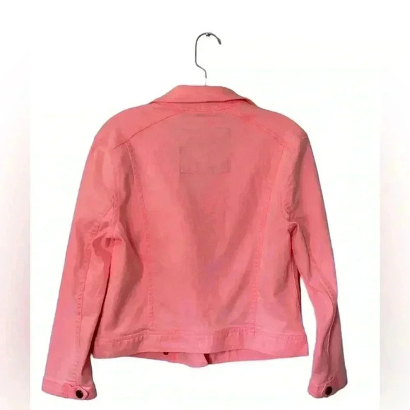 NWT Abercrombie & fitch Washed salmon 🍣 pink Womens Size Large Cropped Jacket - Picture 5 of 7